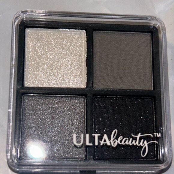 Ulta Beauty Eye Shadow quad shimmer White, Grey, Black & Matt Grey 0.1 oz - Picture 1 of 7